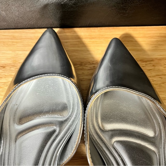 BCBG Silver Kitten Heels Size 7.5 - Picture 4 of 10